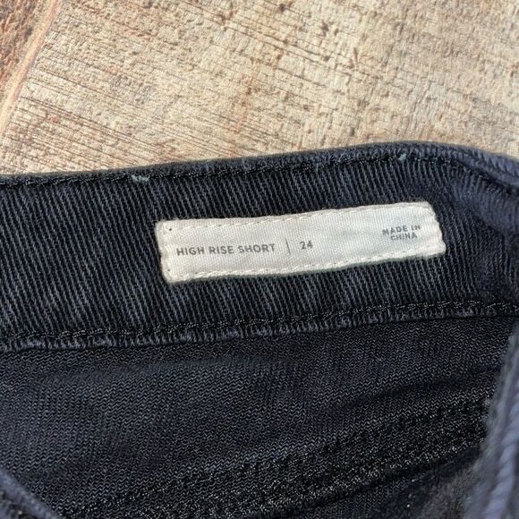 PacSun | High Rise Pyramid Black Denim Shorts - Picture 10 of 11